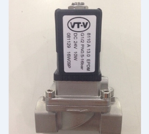 081129 VT-V订货号8110型不锈钢电磁阀-螺纹G1/2电压DC24V功率10W