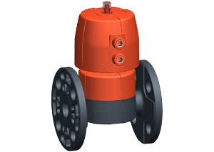 Diaphragm valve DIASTAR Ten PVC-U FC (Fail safe to close) With fixed flanges PVC-U JIS