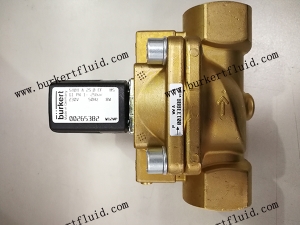 00265382 burkert订货号5404-2/2常闭型电磁阀-DN25-PTFE+FKM密封-黄铜阀体-G1-230/50-8