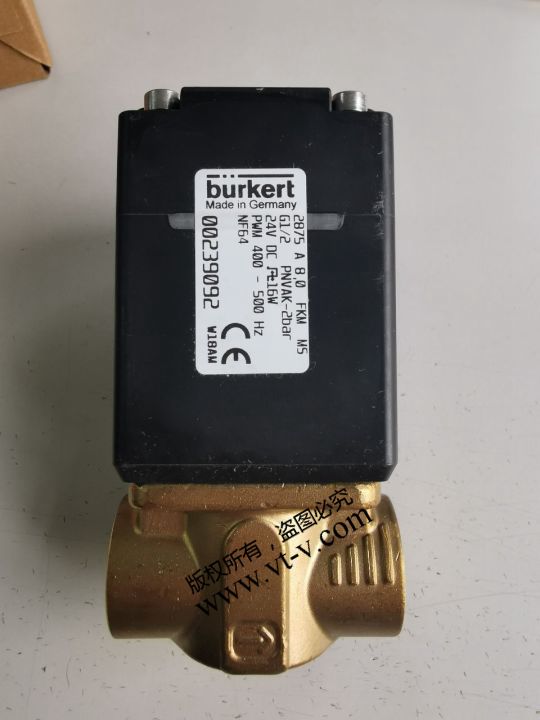 239092 Burkert订货号 2875-A-08,0-FF-MS-GM84-024/DC-16   * 2875型比例电磁阀黄铜G1/2寸
